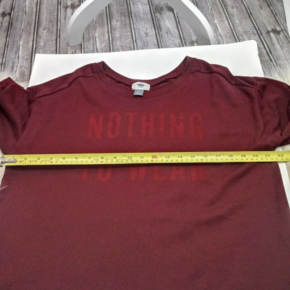 Old Navy Tee Medium Red Oversized Casual - Picture 11 of 15